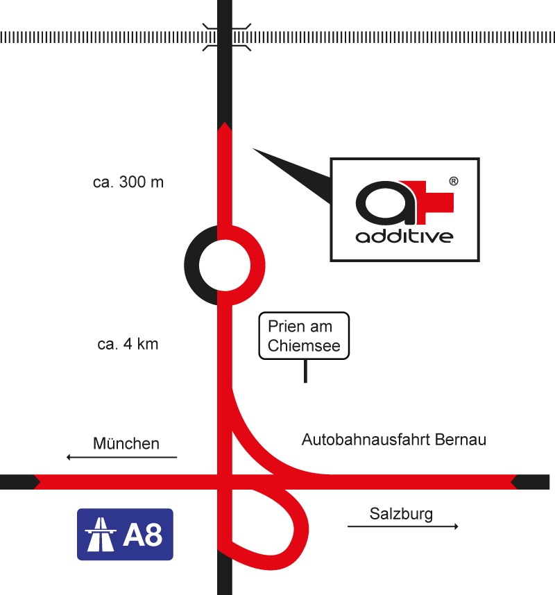 Anfahrtsskizze zu Additive Bikes + Parts