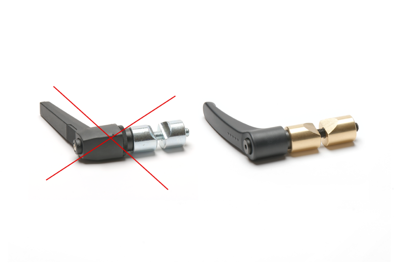 Gegenüberstellung von ELITE Standard und Additive Spannhebel